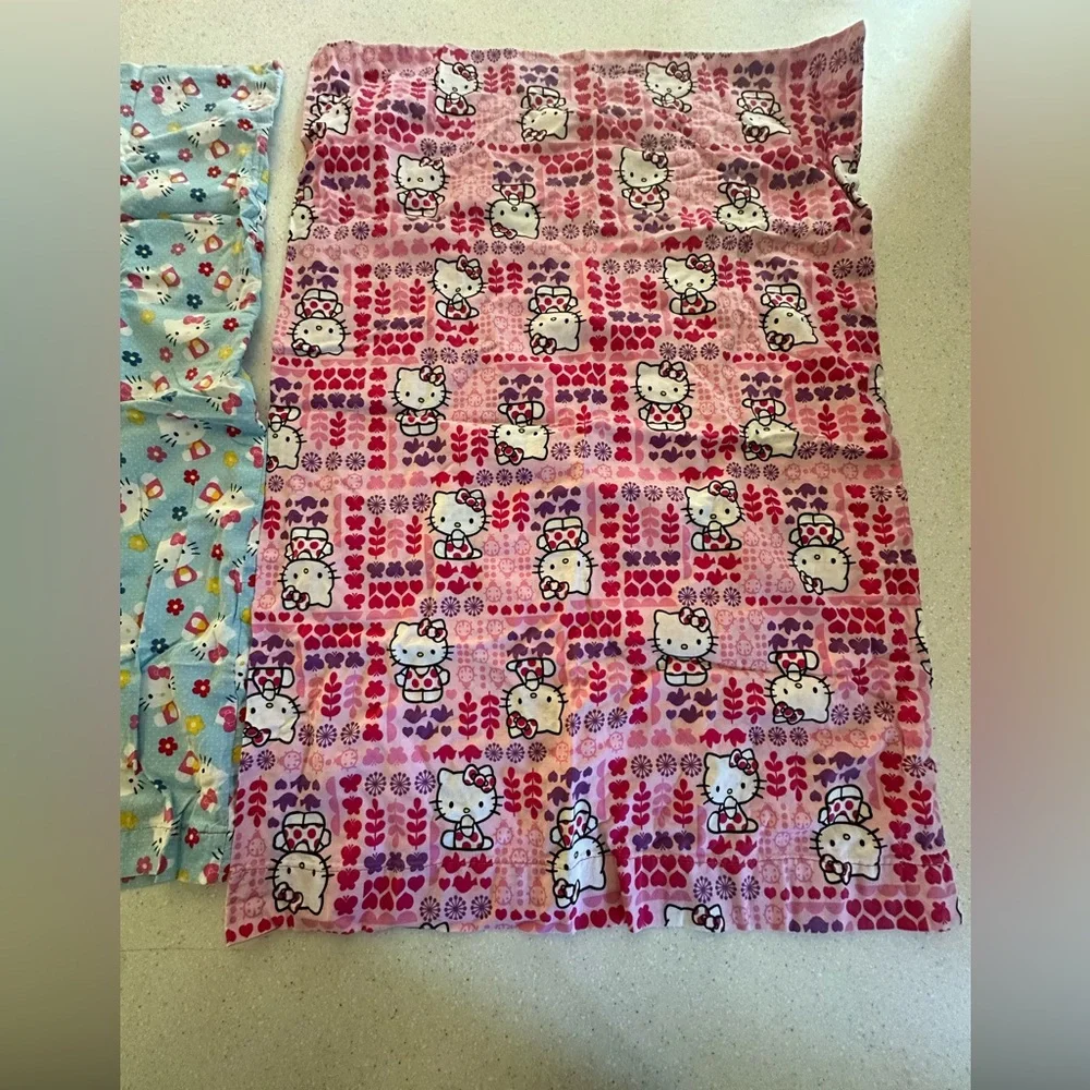 Hello Kitty Handmade Pink & Blue  Pillow Cases!